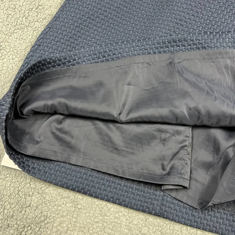 J Crew Sheath Dress Women 4 Navy Blue Work Portfolio Office Matelasse Workwear - Picture 9 of 12